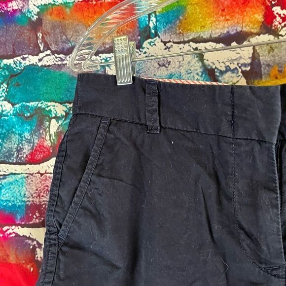 J. Crew Factory 5" Chino Broken In Shorts Womens Size 8 Navy Blue Style 21760 - Picture 2 of 6